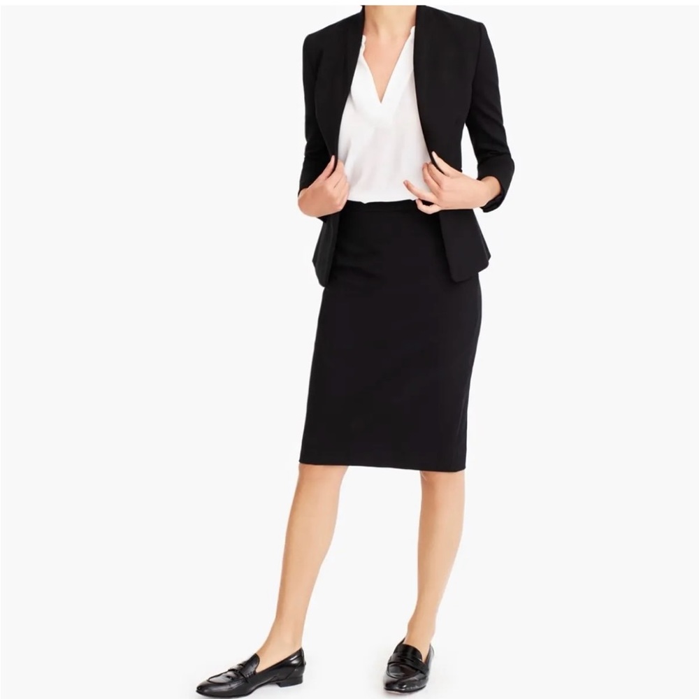J Crew double serged 100% wool pencil skirt